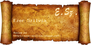 Ezer Szilvia névjegykártya