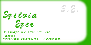 szilvia ezer business card